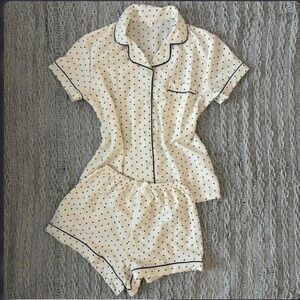 Black and White Polka Dot Pajama Set